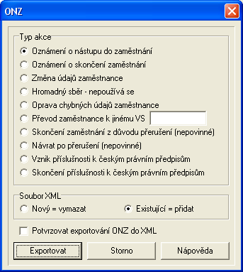 8 Syslík PX Soc. poj. změna od / oprava ze dne na záložce Parametry mzdy. Pole obsahuje datum, ke kterému je změna platná.