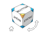 Po vybrání orientace se model automaticky natočí dle