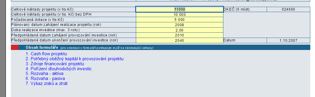 V případě technických problémů (např. nedoručení) při odesílání formuláře FRP bude žadatel vyzván přes nástěnku, aby znovu odeslal formulář FRP.