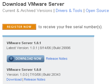 7 Příloha B VMware Server Firma VMware, Inc., [en] http://www.vmware.com/ je známa svými produkty, které se zabývají virtualizací 41 hardwaru.