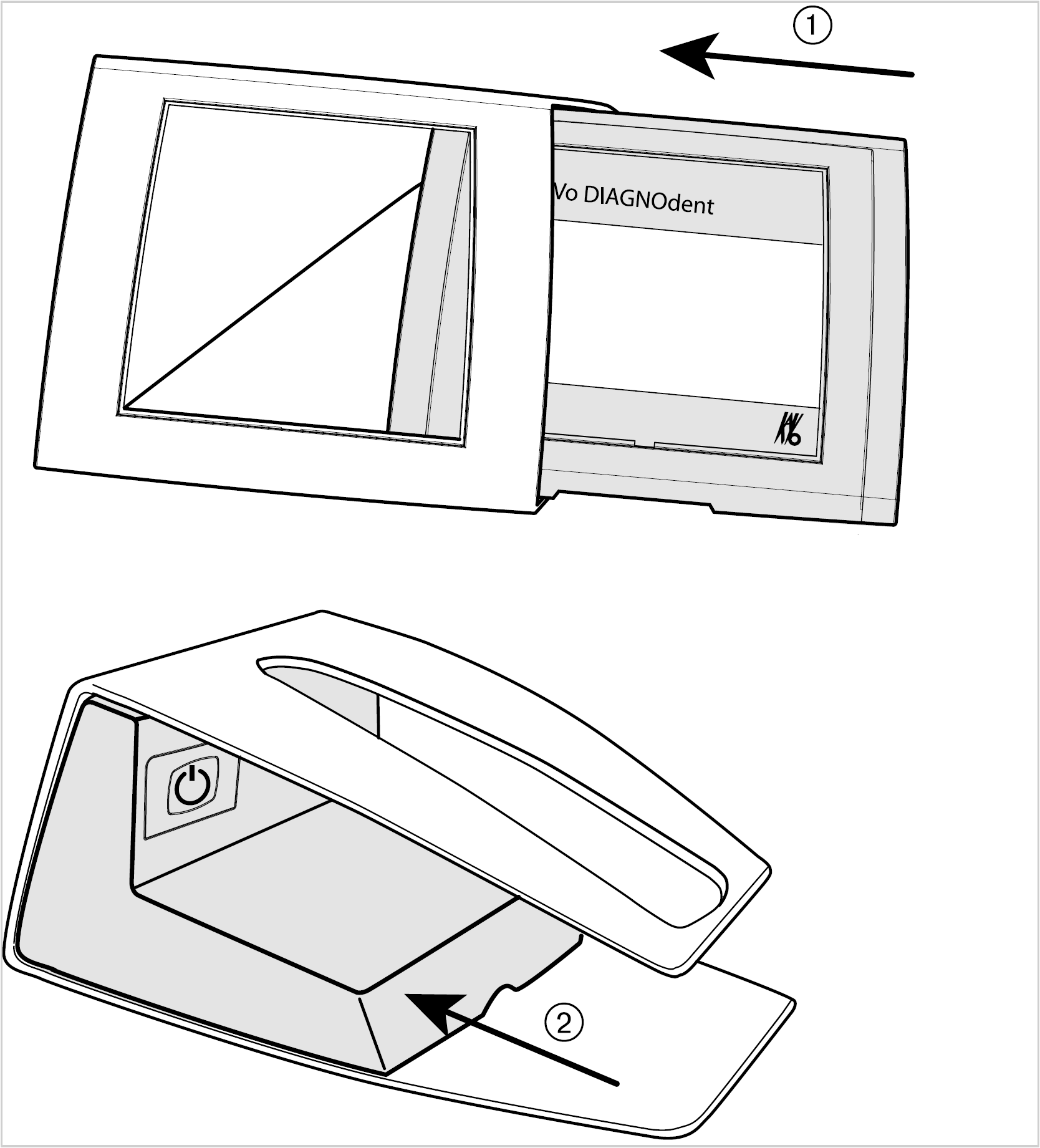 4 Uvedení do provozu/ Zaveďte DIAGNOdent display 2191 ze strany do