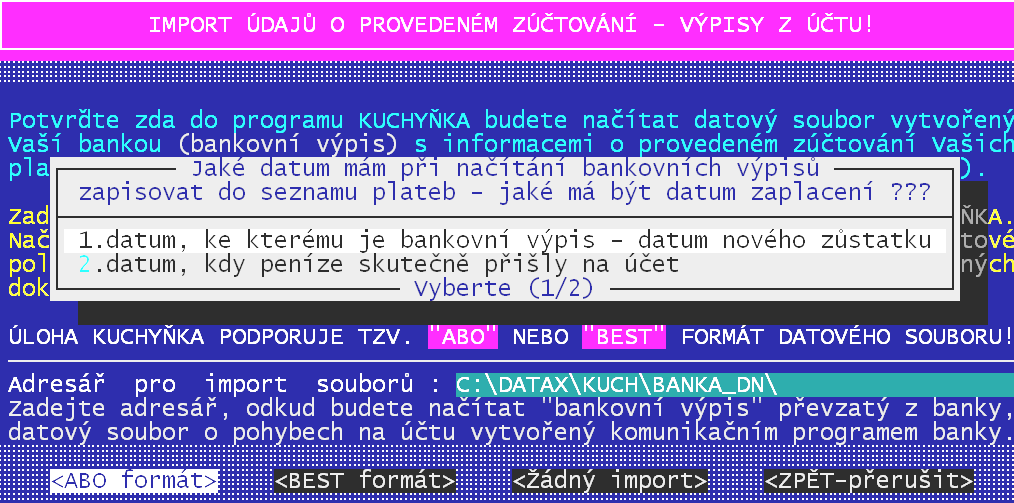 (zahrnout) do přehledu a součtů. Nabízená data zaručují prezentaci všech denních uzávěrek.