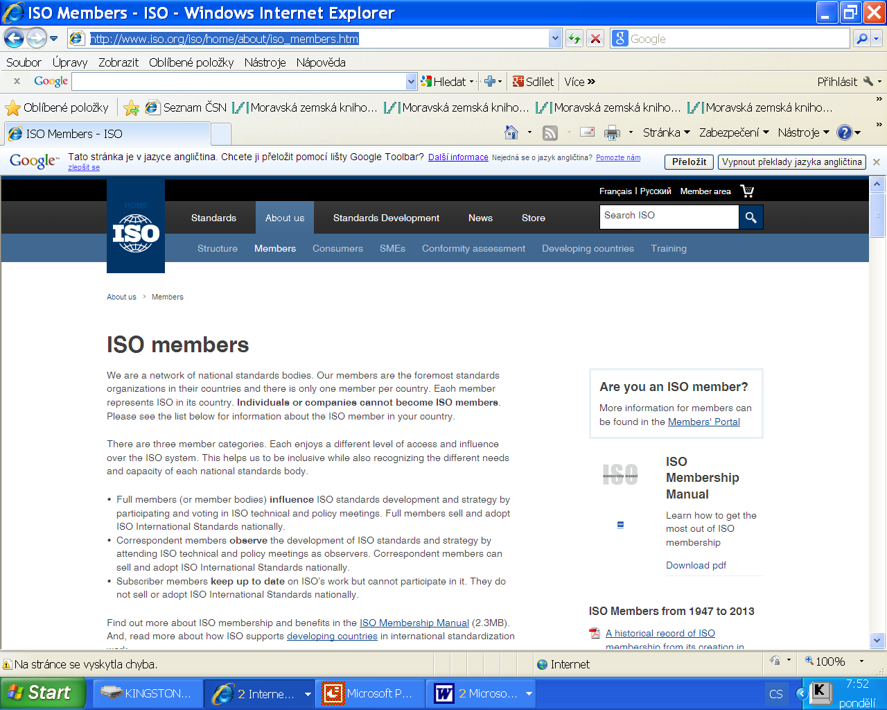 ISO členské státy http://www.iso.