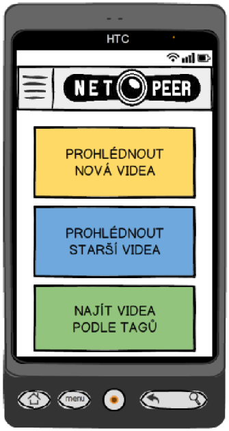 5. Elektronický prototyp 5.1. Popis prototypu Prototyp je vytvořen pomocí aplikace Balsamiq Mockups, která je přímo určená pro tvorbu low-fidelity prototypů.