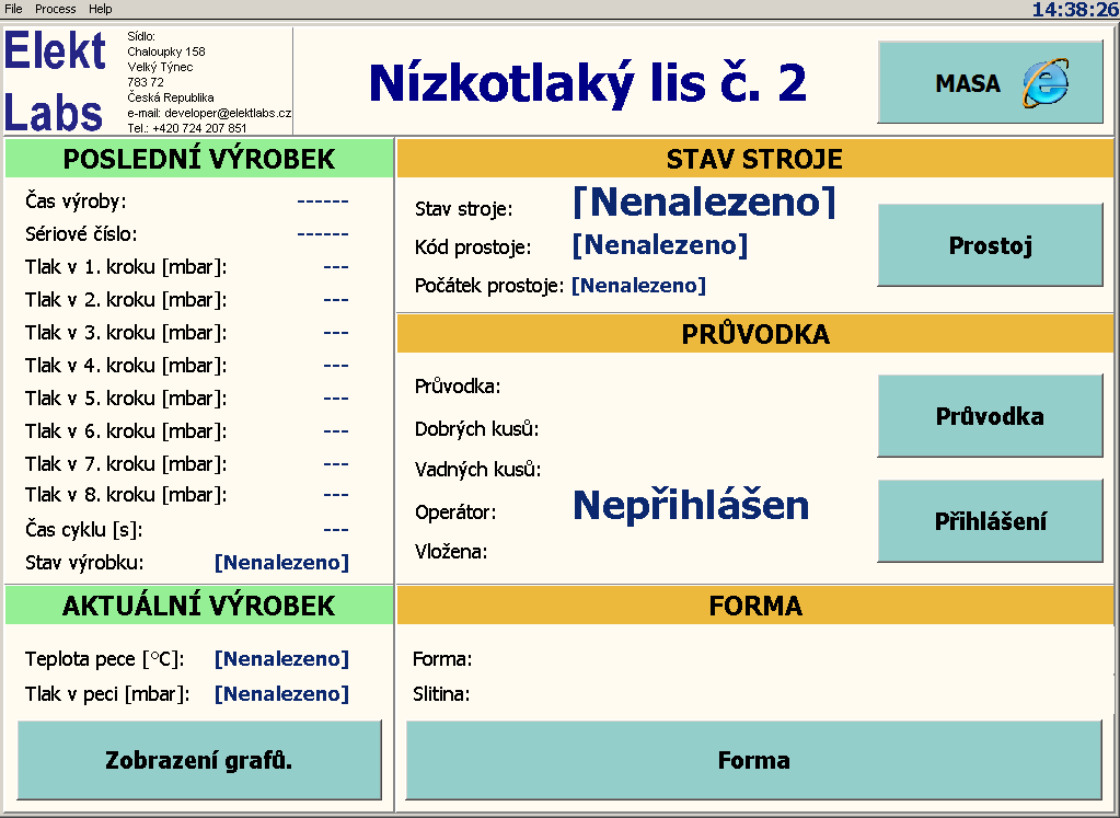 Grafické rozhranní aplikace je znázorněno na obrázku 8. Obra