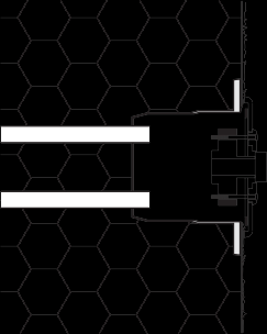 Držák elektrozařízení Eldoline -PA Electric, recessed socket holder Eldoline -PA 8.11 65 105 65 Popis Eldoline-PA Držák elektro zařízení je vyroben s požárně odolného polyamidu. Povrch je perforován.