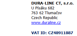 DURA-LINE EVROPA DURA-LINE CT, s.r.o.