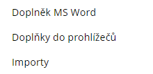 Instalace doplňku do MS Word 2007-2013 V klikněte na ikonu nástroje a z nabídky vyberte Doplněk MS Word. V dialogovém okně vyberte Spustit.