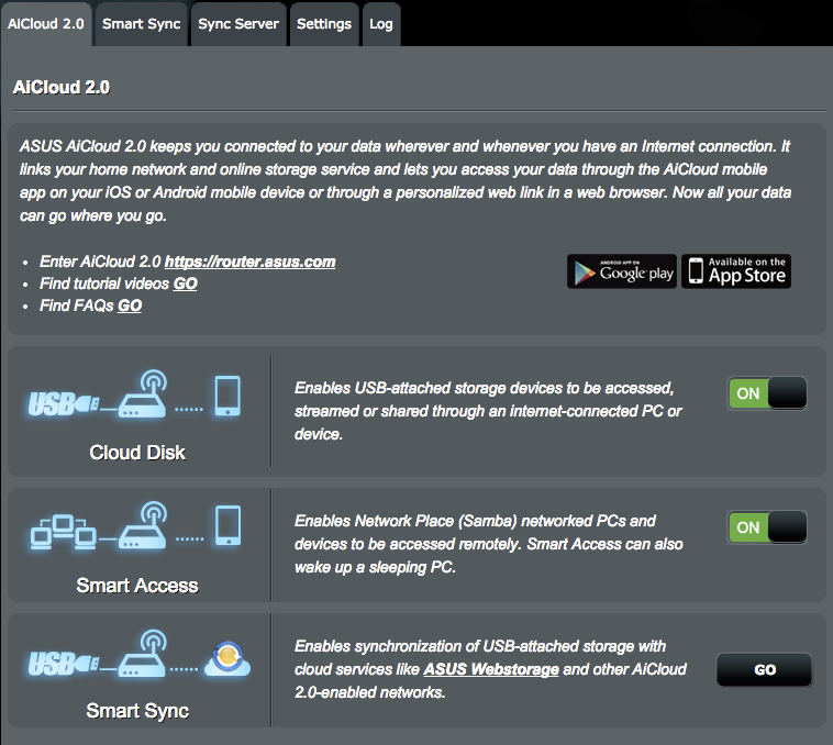 4.8 Používání aplikace AiCloud 2.0 AiCloud 2.0 je aplikace cloudových služeb, která umožňuje ukládat, synchronizovat, sdílet a přistupovat k vašim souborům. Pokyny pro používání aplikace AiCloud: 1.