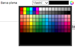 Figure 5-36 Barva písma vlastní 6.