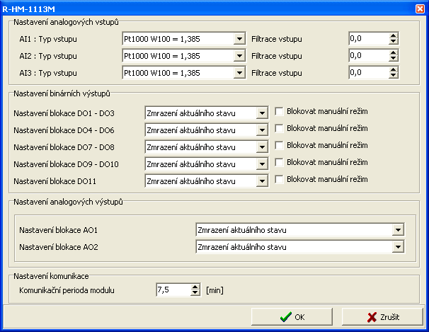 RF MODULY Tab. 3.