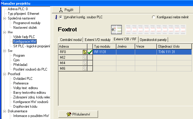 2.2. Konfigurace mastera 2.2. Konfigurace mastera Přidání mastera do konfigurace PLC se provádí pomocí dialogu Konfigurace HW v Manažeru projektu.