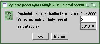 140 12 Přechod na nový rok 12.1 Přechod na nový rok Při pořízení zápisů v novém roce se nejprve objeví dotaz, zda chcete pokračovat v zápisech do předchozího roku nebo přejít na nový rok.