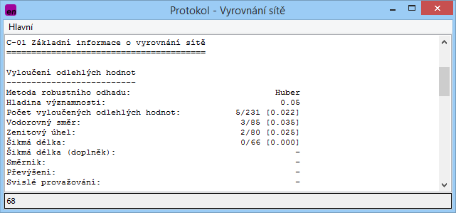 Obsah a formu grafického výstupu lze upravit množstvím funkcí dostupných v levé čísti formuláře. Součástí je i nastavení typu souřadnicového systému pomocí v [Jednotky ] (kap. 7.1.6.2).