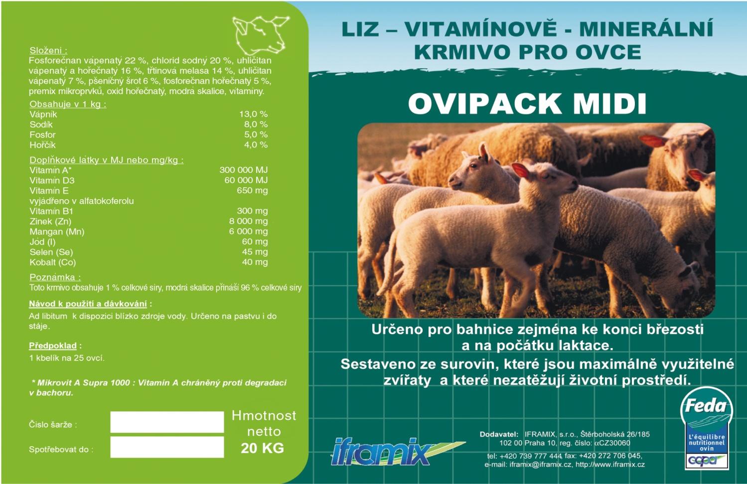 OVIPACK MELASOVANÝ LIZ Minerální doplňkově krmivo obohacené o vitamíny Specifikace Chutnost podpořena přídavkem třtinové melasy Využití technologie lisování za vysokých