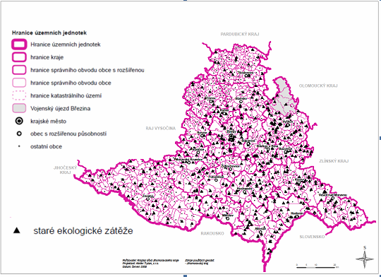 K ohroženým územím patří Břeclavsko a Hodonínsko, kde nebyly v minulosti dostatečně zlikvidovány sondy po těžbě ropy a zemního plynu a zbytky těžebních technologií.