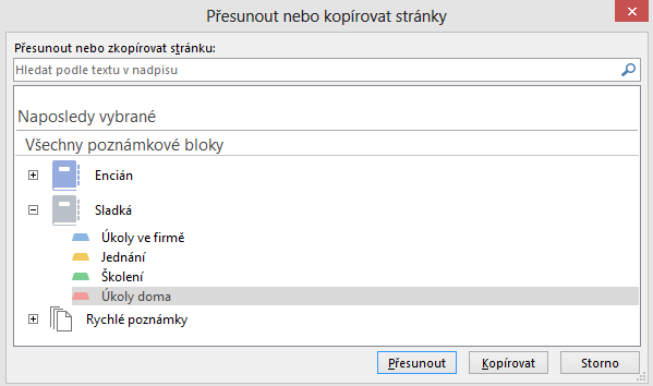 Kapitola 1: Seznámení 10 Do oddílu Školení přichystáme stránky: Přichystanou stránku přejmenujeme na Project. Kombinací kláves Ctrl N vložíme novou stránku a přejmenujeme ji na Visio.