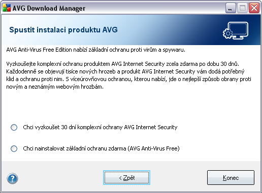 3.4. Stahuji instalační soubory Nyní jste zadali všechny informace nutné k tomu, aby AVG Download Manager mohl začít stahovat instalační balík.