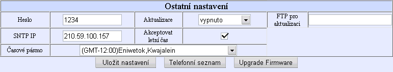 8. nat ttl: Pokud je telefon připojen za NAT zařízením, bude vysílat k serveru pakety každých nat ttl sekund, čímž zachová mapování portů na NAT zařízení.