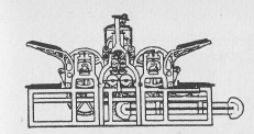 Obr. 4: Suhlský lis samočinně. Barvení pomocí válců se dělo také automaticky. Rychlolis byl využit vydavatelem Timesů roku 1814.