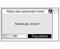 172 Informační systém Domů: výběr momentálně nastavené adresy domova (je-li k dispozici). Nastavení/změna adresy domova - viz dále "Nastavení adresy domova".