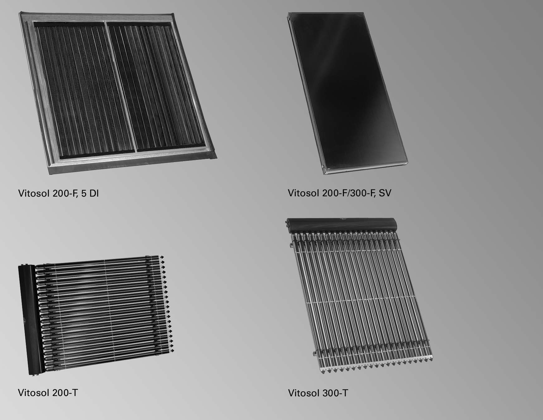 Vitosol - solární kolektory Projekční návod Sluneční kolektory Viessmann vhodné pro každou potřebu Využívání sluneční energie k ohřevu pitné vody, topné vody a vody v bazénu pomocí výměníku tepla,