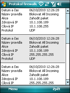 12. Protokoly Sekce Prokokoly (Menu > Protokoly > Kontrola) obsahuje logy, které poskytují přehled o provedených skenech zařízení.