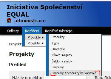 Obsah 1. Přihlášení... 1 2. Průběh kontroly... 2 2.1. Kontrola projektu... 3 2.2. Kontrola produktů... 5 2.3. Kontrola smlouvy... 7 3. Průběh schvalování licenčních smluv... 8 1.