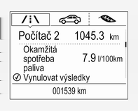 102 Přístroje a ovládací prvky hodiny, pokud není k dispozici žádný informační systém venkovní teplota, pokud není k dispozici žádný informační systém Některé ze zobrazovaných funkcí se mohou lišit v