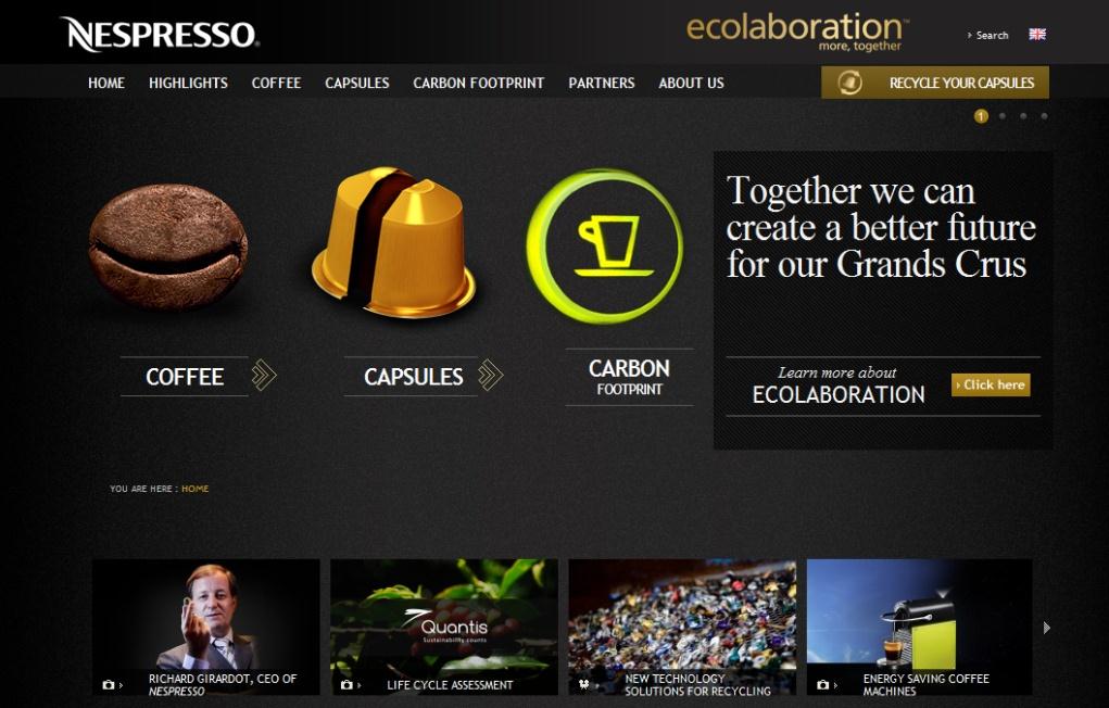 Příklad: Nestlé NESPRESSO ecolaboration