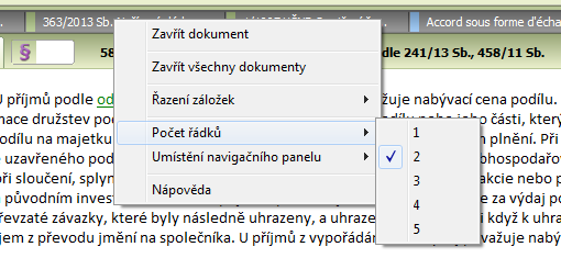 Codexis Uživatelská příručka 10 3.6 HISTORIE VYHLE 4.7 ČASOVÉ VYHLE 4.8 VYHLE PODLE Základní ovládání 2.