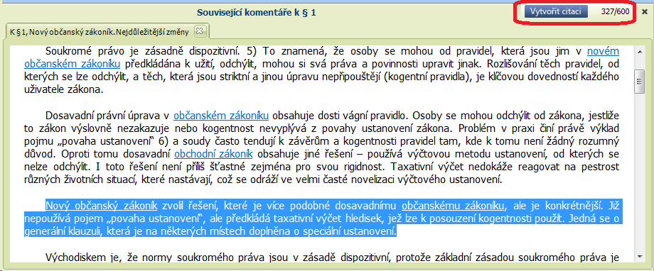 Codexis Uživatelská příručka 69 3.6 HISTORIE VYHLE 4.7 ČASOVÉ VYHLE 4.8 VYHLE PODLE Doplňky 6.