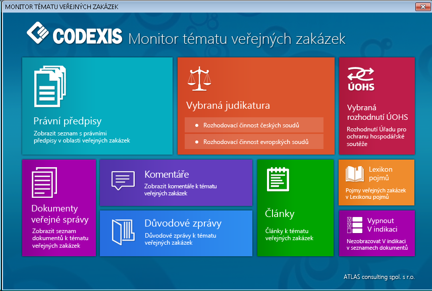 Codexis Uživatelská příručka 73 3.6 HISTORIE VYHLE 4.7 ČASOVÉ VYHLE 4.8 VYHLE PODLE Doplňky 6.