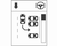 Řízení vozidla a jeho provoz 143 Pokud řidič nezastaví během 10 metrů pro podélné parkovací místo nebo během 6 metrů pro kolmé parkovací místo po navržení parkovacího místa, začne systém vyhledávat