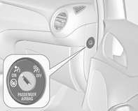 44 Sedadla, zádržné prvky Naplněné airbagy ztlumí náraz, čímž značně sníží riziko zranění hlavy při bočním nárazu. 9 Varování Dbejte na to, aby v oblasti plnění airbagu nebyly žádné překážky.