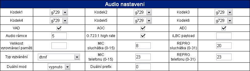 dhcp: Povolení režimu DHCP. Všechny potřebné síťové parametry jsou telefonu přiděleny automaticky z LAN (routeru) při přihlášení (zapnutí) telefonu.