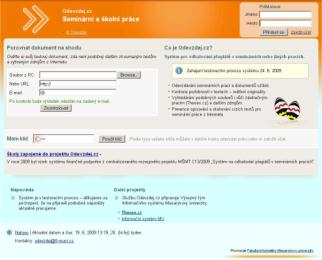 Databáze porovnávaných dokumentů Závěrečné práce v systému Theses.