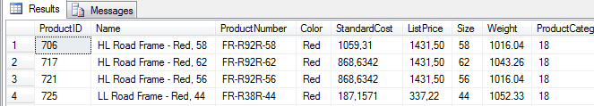 SELECT WHERE (restrikce) SELECT * FROM products WHERE weight < 1000 vyber produkty s váhou menší než 1000 SELECT * FROM products WHERE color = Red