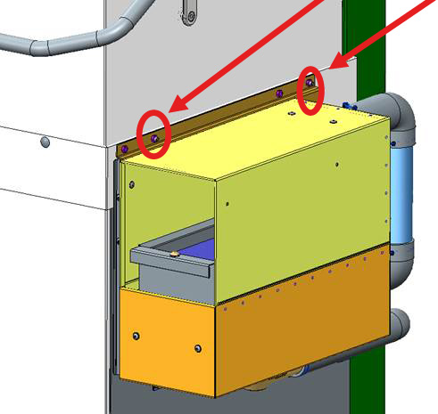 Servisní manuál ASR CS 9. Příklad montáže vpravo Odmontujte boční kryt na straně, kam bude přimontován ASR.