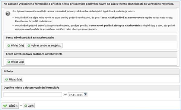 stránka 10 z 14 Budete postupně vyplňovat údaje o navrhovateli (pozn.