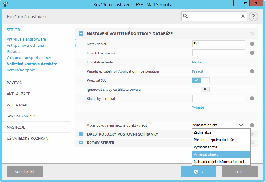 vyžadoval SSL.