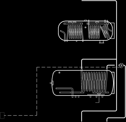 System-Nr. 1231 T8 Olejový nebo A B A6 A3 A2 A1 T5 T4 AB ** T1** P1: P2: P3: Čerpadlo solárního okruhu Plnící čerpadlo nádrţe Čerpadlo topného okruhu Vu1: Přepínací ventil, solár.