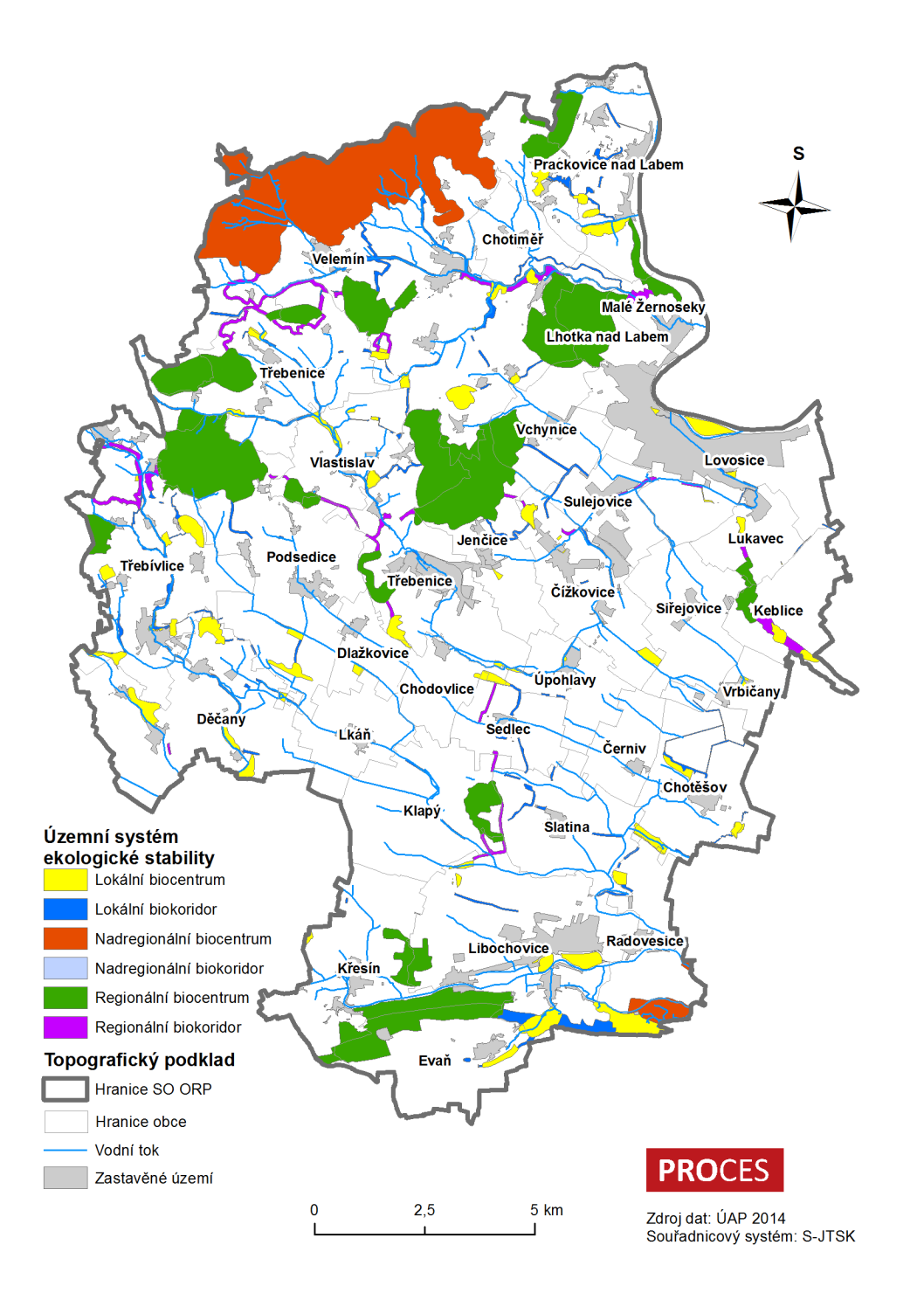 Na území ORP Lovosice se nacházejí nadregionální biokoridory (NBK) a biocentra (NBC), regionální biokoridory (RBK) a biocentra (RBC) a lokální biokoridory (LBK) a biocentra (LBC).