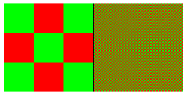 rozklad (dithering) GIF typy grafických souborů v paletě neobsažené barvy lze pro