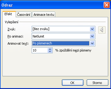 V prvním kroku si ukážeme postup pro animaci textů. Ve druhém kroku si ukážeme jak animovat grafy a konečně ve třetím kroku si vysvětlíme nastavování pohybů u prvků.