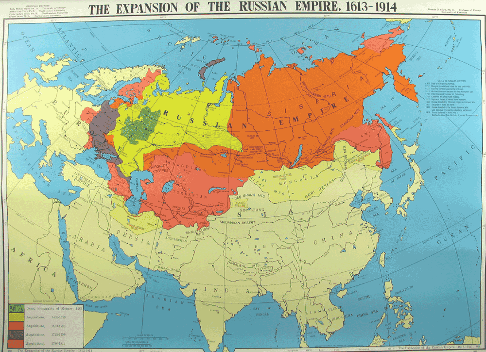 Území Rusko 1914 I www.worldmapsonline.