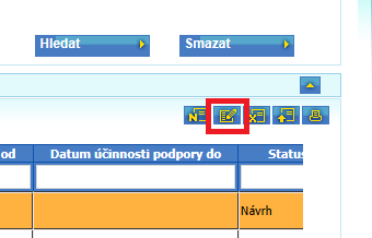 Jakmile jsou vyplněny všechny potřebné hodnoty žádosti nároku na podporu, může výrobce odeslat žádost na schválení distributorovi.