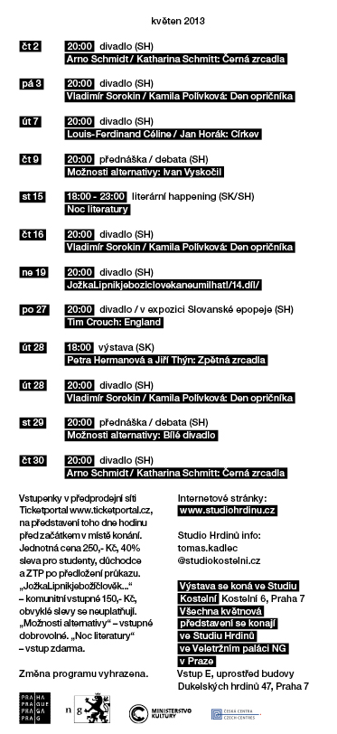 Programy Výroční zpráva Studio Hrdinů 2013 I str.