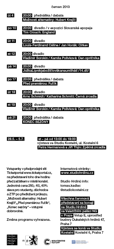 Programy Výroční zpráva Studio Hrdinů 2013 I str.