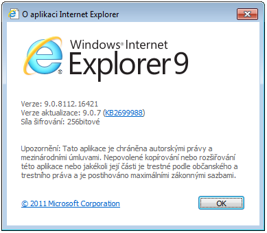 2 Doporučené nastavení prohlížeče Funkčnost systému je garantována pro prohlížeč Internet Explorer 9.